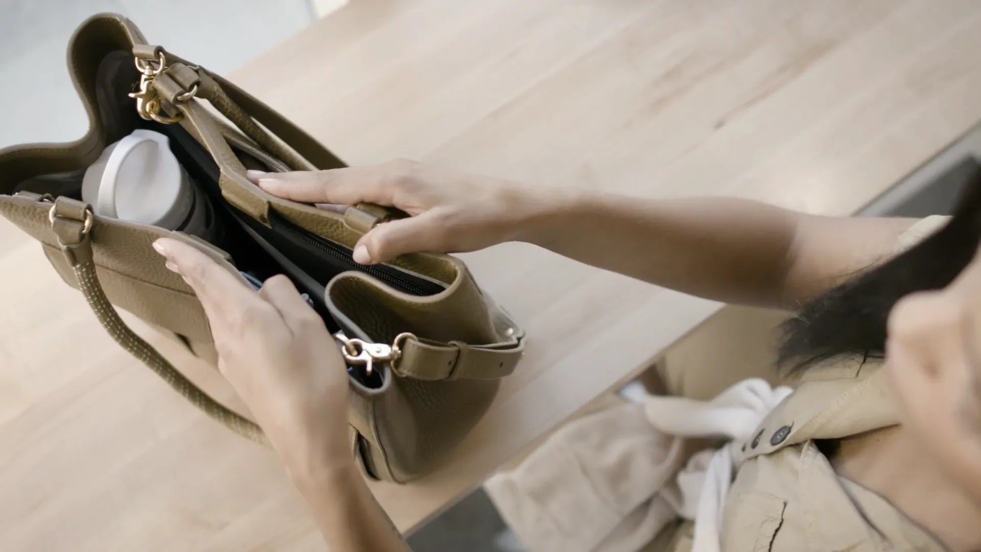 Dagne Dover bag in use